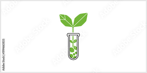 Biotechnology Plant Growth in Test Tube Icon