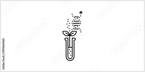 Biotechnology Plant Growth and DNA Research Icon