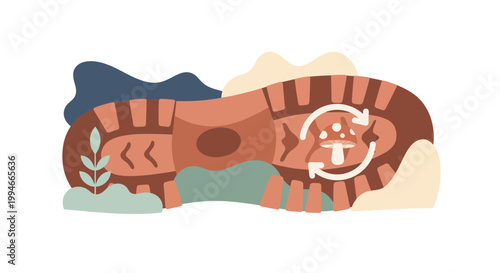 Sole of a Hiking Boot.