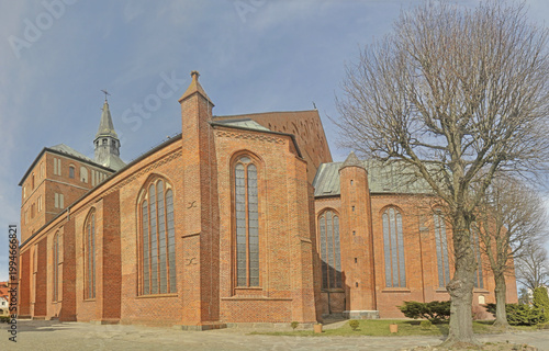 The Co-Cathedral Basilica of the Assumption of the Blessed Virgin Mary also called Kołobrzeg Cathedral located in the city of Kołobrzeg in Poland