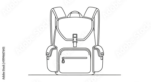 Detailed illustration of a backpack.