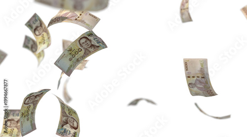 Принти на полотні Thai currency with a denomination of 100, 3D Rendering