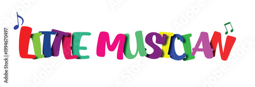 Little Musician Colorful Typography Design