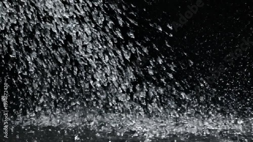Heavy Rain Splash Texture Dark Water Background Video
