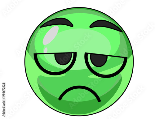emoji icon vector with lazy facial expression with sleepy reaction