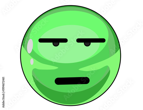 vector emoji icon of expressionless face with flat reaction