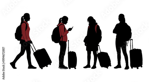 fashion girls silhouettes