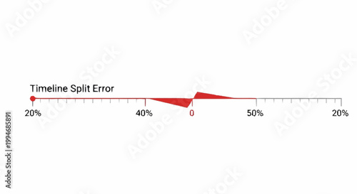 Tableau sur toile Error graph showing timeline split issue.