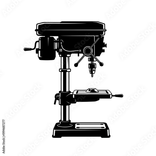 Drill press machine industrial tool equipment.