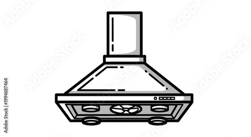 Kitchen Range Hood with Exhaust Fan.