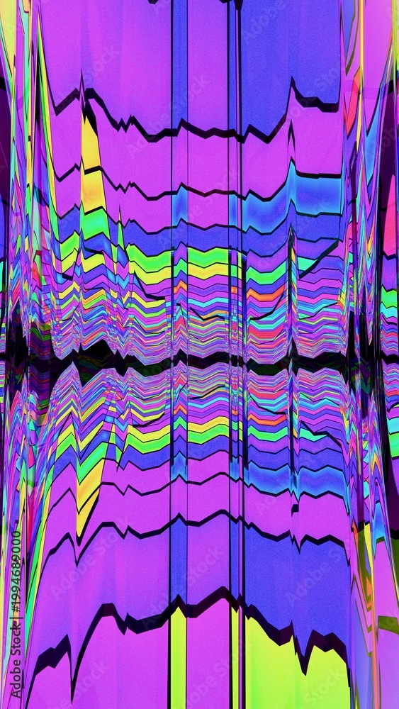 Fototapeta premium Vibrant Abstract Wave Patterns Wave Patterns Vibrant Colors Purple Blue Green Modern Design Colorful. Concept featuring wave patterns, vibrant colors, purple, blue, green for professional commercia...