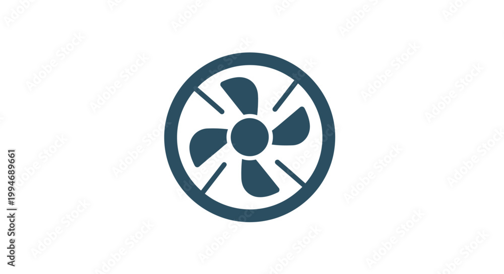 Fototapeta premium Fan Blade Icon Symbol Design.