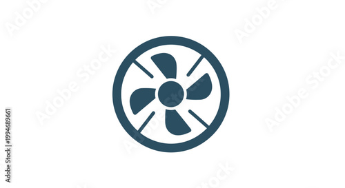 Fan Blade Icon Symbol Design.