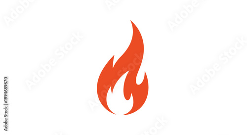 Flame icon burning orange fire.