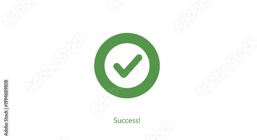Green Check Mark Success Icon.