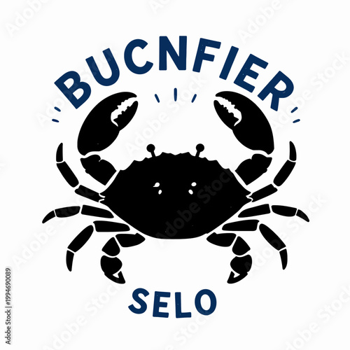 Nautical Warning Crab Vector Illustration: Humor and Life Lesson Signage for Coastal Design and Seaside Decor