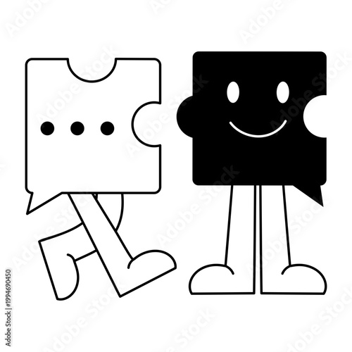 Glyph style icon representing messaging