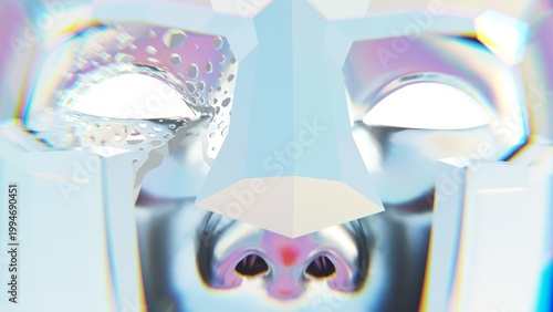 Abstract Futuristic Mask Design Futuristic Mask 3D Design Glossy Technology Artificial Visual Effects. Concept featuring futuristic, mask, 3d design, glossy, technology for professional commercial ...