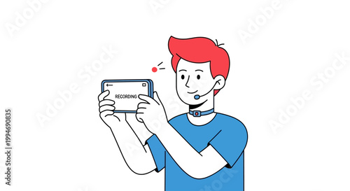 Man taking photo with smartphone device.