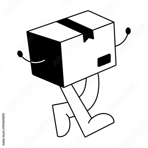 Glyph style icon representing parcel