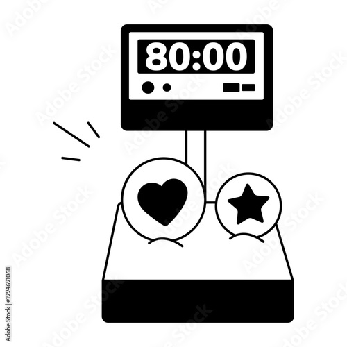 Φωτογραφία A glyph style icon showing social weight
