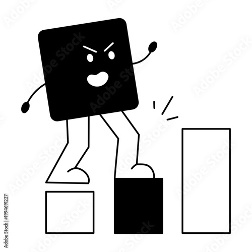 Glyph style icon representing work progress