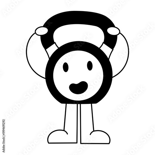 A glyph style icon showing performance