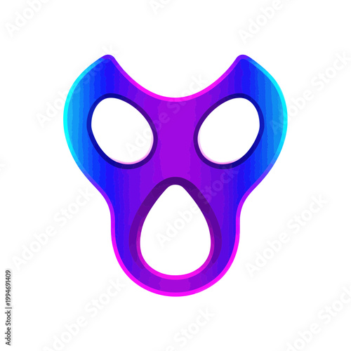 Abstract Blue and Purple Gradient Symbol Mask