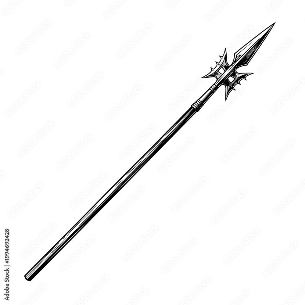 Fototapeta premium Medieval Star Shaped War Battle Weapon.