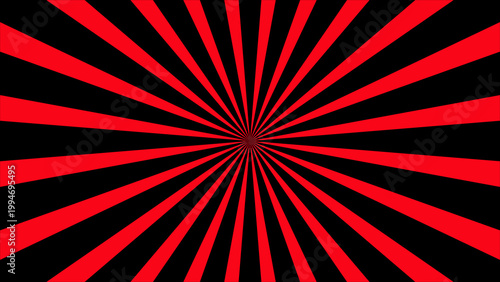 Red Sunburst Rays on Black Background abstract bright