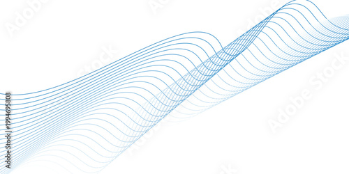 Vector abstract background with dynamic blue waves. vector background pattern