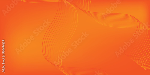 Vector abstract background with dynamic orange waves