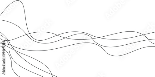 Line art abstract vector illustration. Wavy lines vector background design pattern eps10