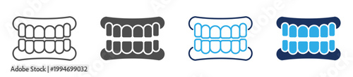 denture multi purpose icon set