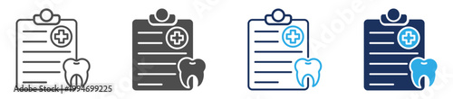 dental record multi purpose icon set