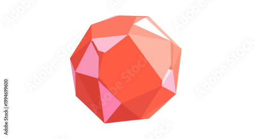 Large Pink Ruby Gemstone Closeup View.