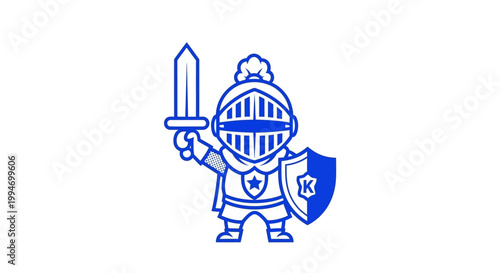 Konstfotografi Knight in armor with sword.