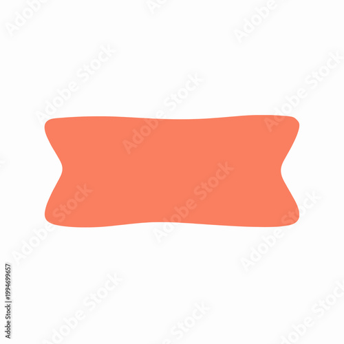 Decorative Banner Label Design Elements: A collection of colorful and wavy graphic placeholders for headers, web design, and title titles in flat vector style