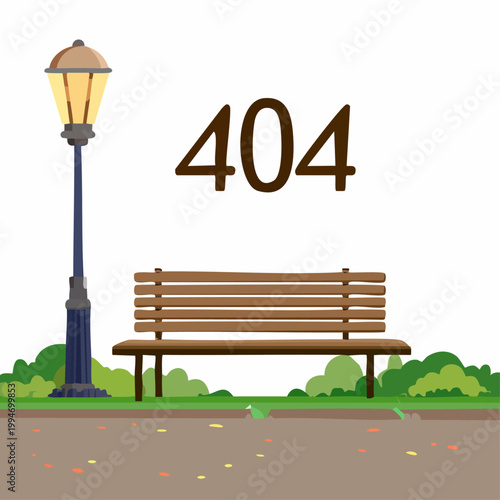 404 error page not found in a park setting