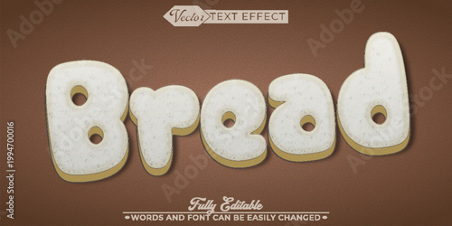  Fresh Bakery Bread Artisan Typography Vector Fully Editable Smart Object Text Effect