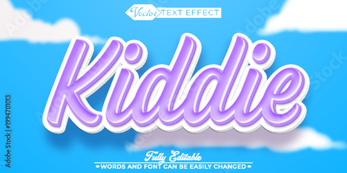  Playful Kiddie Fun Childhood Typography Vector Fully Editable Smart Object Text Effect