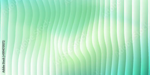 Vector reeded glass gradient with soft teal and lime tones. Smooth distortion flow, luminous layered reflection and subtle refracted texture, clean overlay