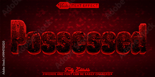  Dark Possessed Haunted Horror Typography Vector Fully Editable Smart Object Text Effect