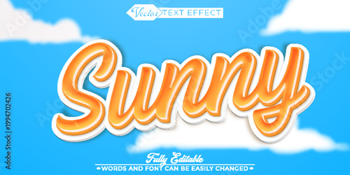  Bright Sunny Day Summer Typography Vector Fully Editable Smart Object Text Effect