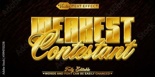  Competitive Contestant Challenge Arena Typography Vector Fully Editable Smart Object Text Effect