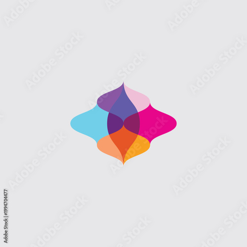 abstract colorful logo design illustration vector template