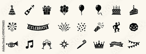 Celebration and Party Event Icon Set