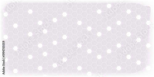 White hexagonal grid abstract background offers clean minimal tech aesthetic with soft glossy panels, subtle shadows, faint connection lines and geometric repetition ideal for corporate branding,