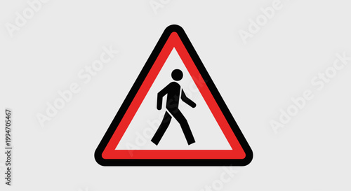 Pedestrian Crossing Warning Road Sign. Free Download Pedestrian Crossing Warning Road Sign. - GFXLoad