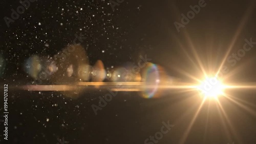 Golden Spark Lens Flare Luxury Cinematic Reveal Background Video